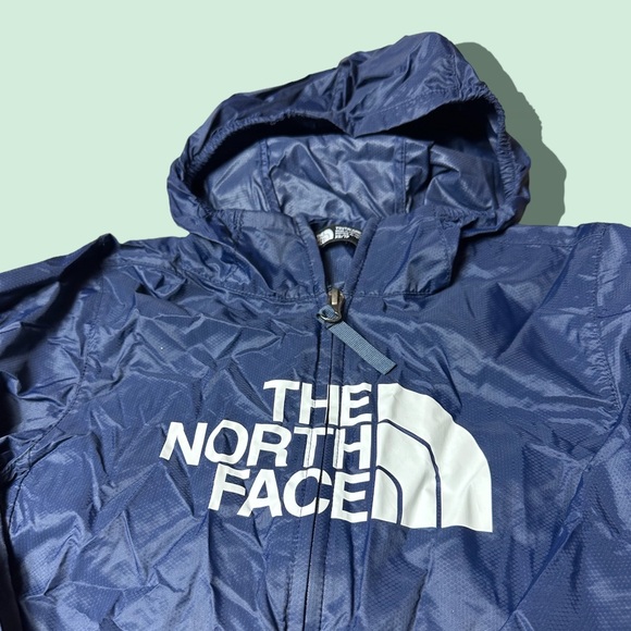 Youth The North Face Jacket Navy Blue Youth Size XS Windbreaker Wall Zip Up - Picture 5 of 9